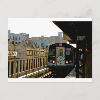 Subway Platform in Brighten Beach- Photography Postcard