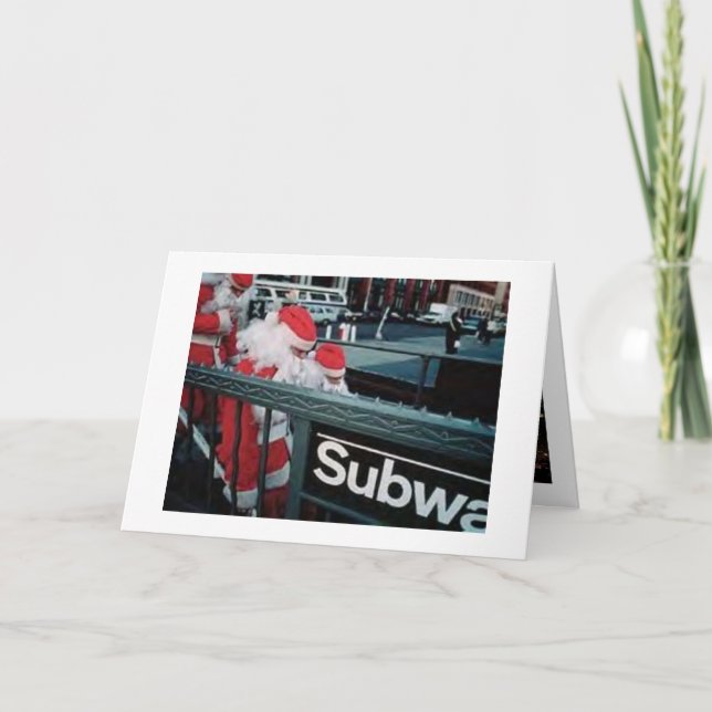 Subway Santa Holiday Card (Front)