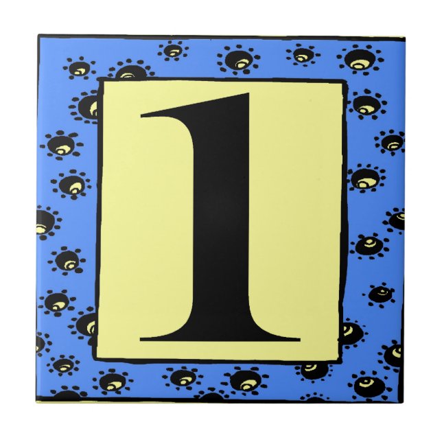 Subway Tiles Blue Frame Stars 1 One (Front)