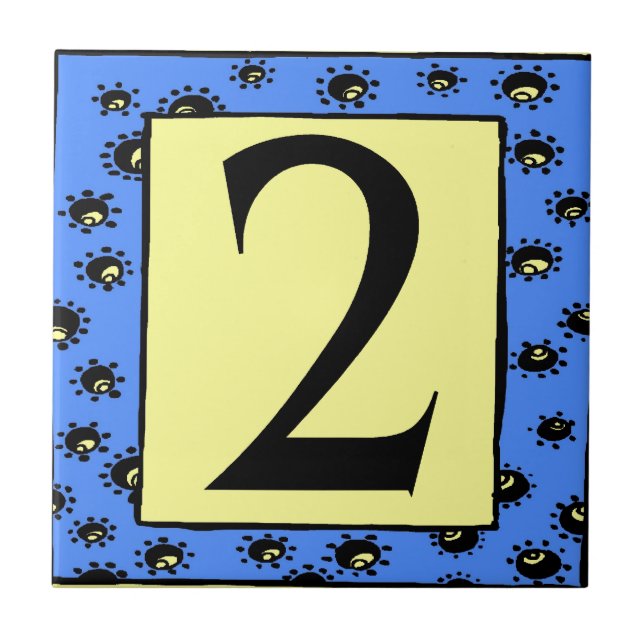 Subway Tiles Blue Frame Stars 2 Two (Front)