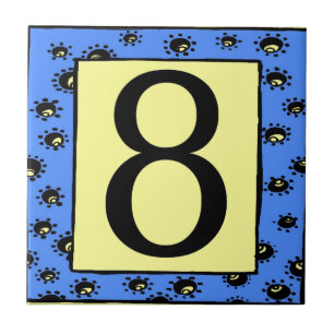 Subway Tiles Blue Frame Stars 8