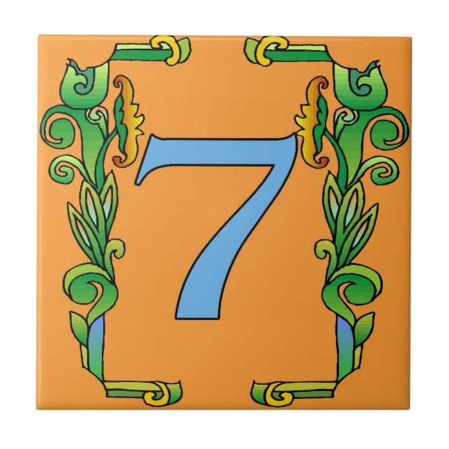 Subway Tiles Green Scroll Frame 7 Seven (Front)