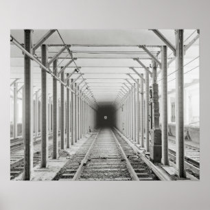 Subway Tunnel, 1904. Vintage Photo Poster