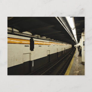 Subway tunnel with tile wall postcard