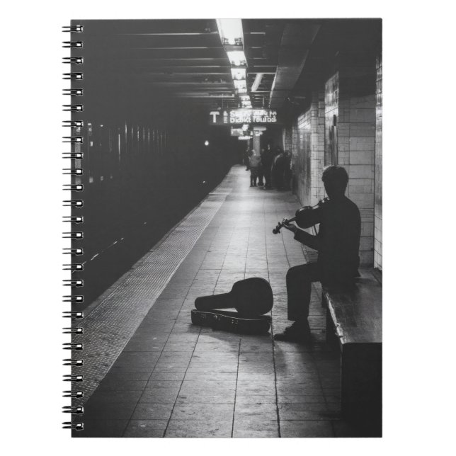 Subway Violinist Shadow Notebook (Front)