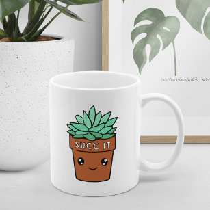 Succ It   Funny Succulent Plant Lover Coffee Mug
