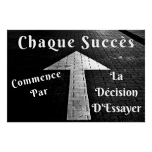 "Succès" affiche citation positive
