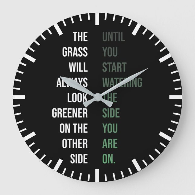 Success and Gym Motivational Large Clock (Front)