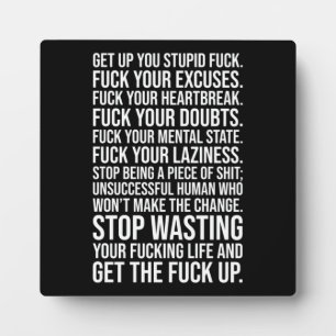 Success and Gym Motivational Plaque