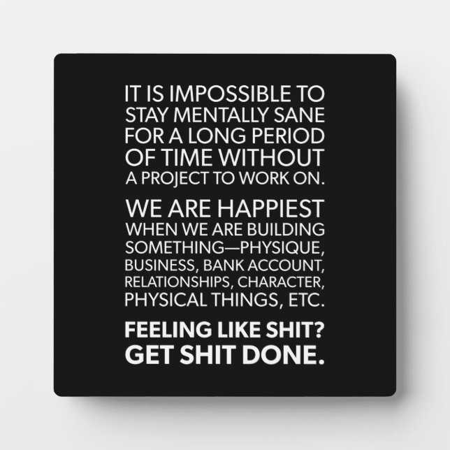 Success and Gym Motivational Plaque (Front)