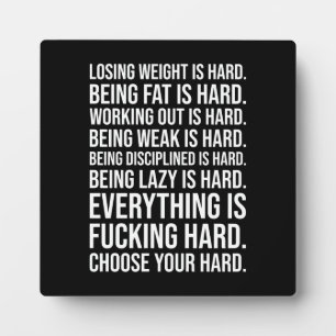 Success and Gym Motivational Plaque