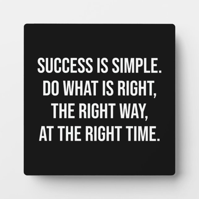 Success and Gym Motivational Plaque (Front)