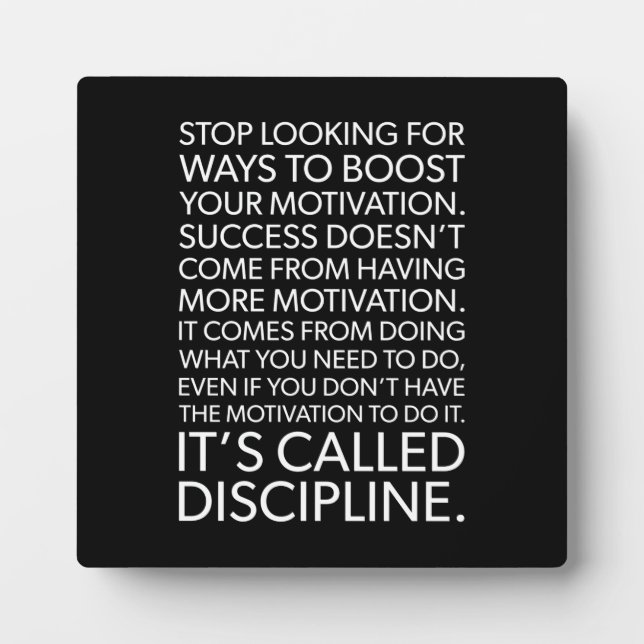Success and Gym Motivational Plaque (Front)
