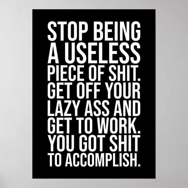 Success and Gym Motivational Poster (Front)