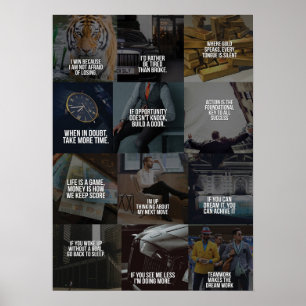 Success and Wealth Compilation Motivation Poster