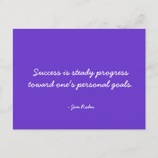 Success and Winning Quote Postcard (Front)