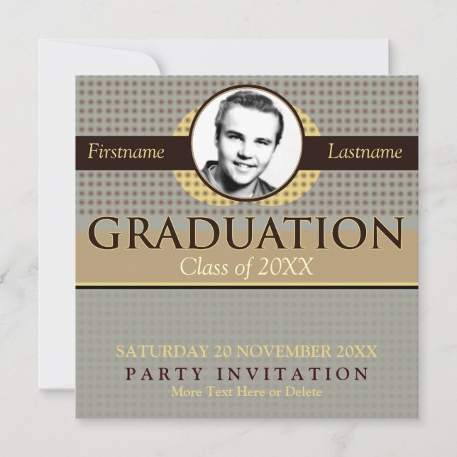 Success Classic Graduation w/ Photo Invitation (Front)