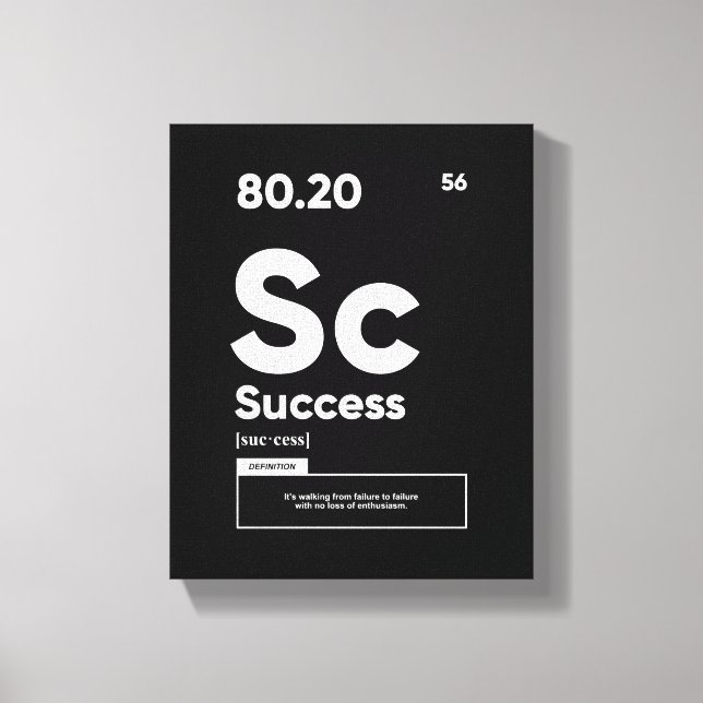 Success Definition | Motivational Wall Art Canvas (Front)