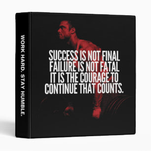 Success, Failure and Courage. Workout Motivational Binder