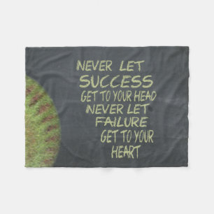 Success Fastpitch Softball Motivational Fleece Blanket