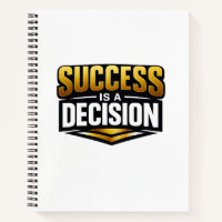 Success Gold Typography on Black