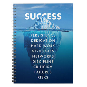 Success Iceberg Hard Work Notebook