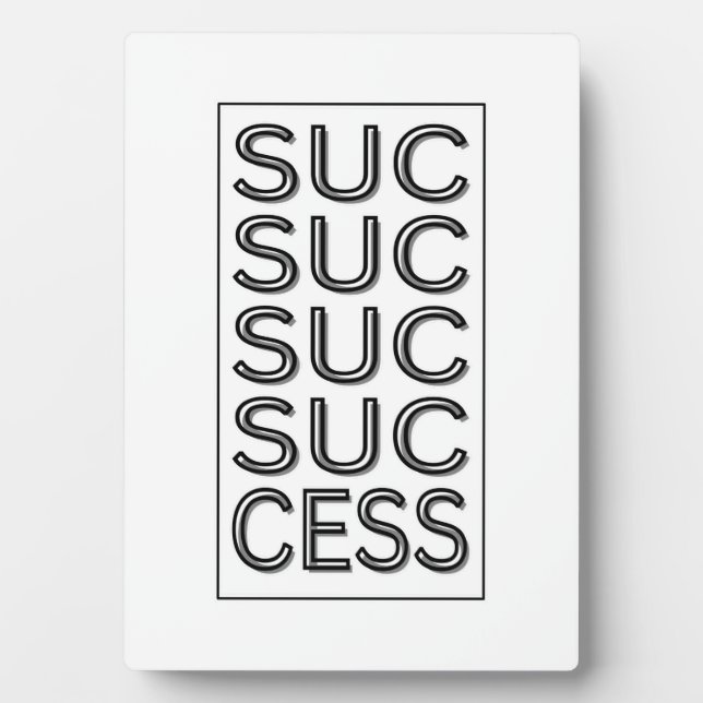 Success Inspirational Motivational Affirmation Plaque (Front)