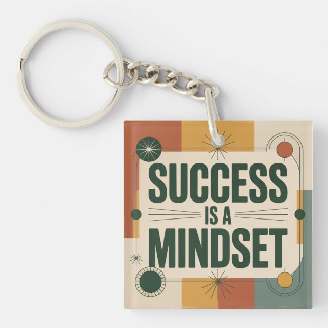 Success Is A Mindset Keychain (Front)