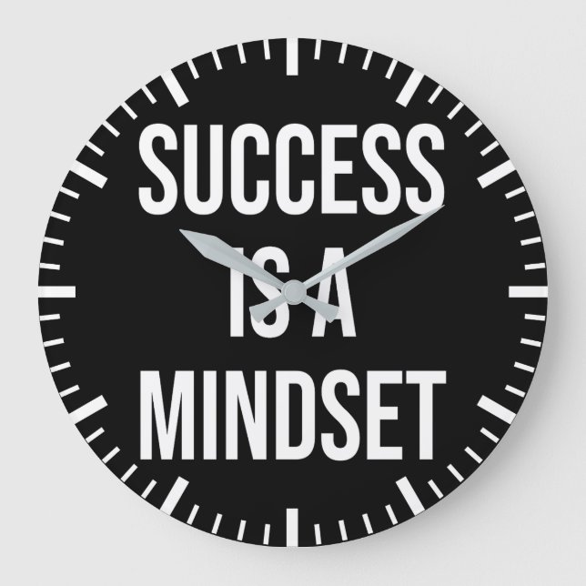 Success is a mindset - Motivational Large Clock (Front)