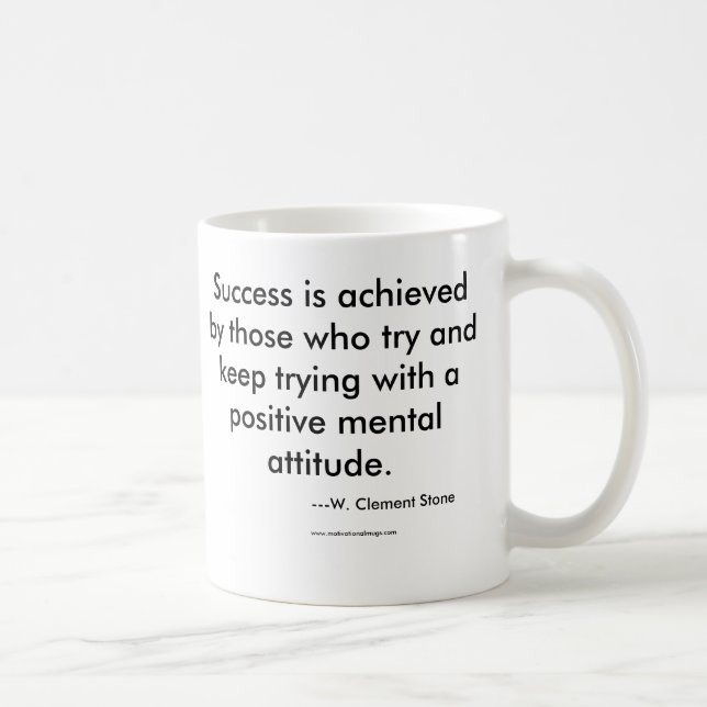 Success is achieved by those who try and keep t... coffee mug (Right)