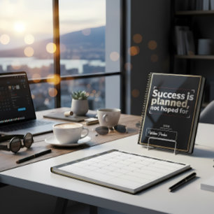 Success Is Planned, Not Hoped For”   Black & Gold  Planner