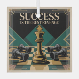 Success Is The Best Revenge Glass Ornament