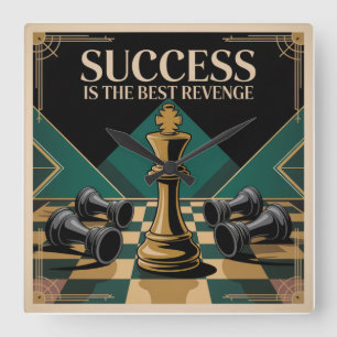 Success Is The Best Revenge Square Wall Clock