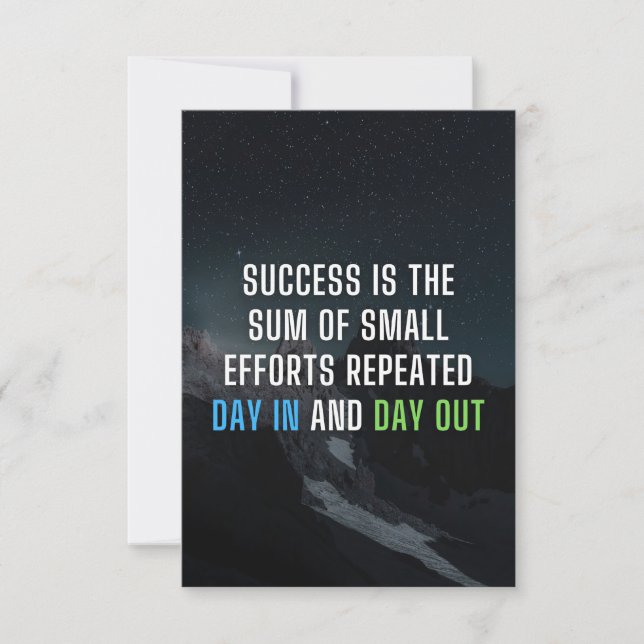 Success Is The Sum Of Small Efforts RSVP Card (Front)