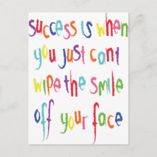 Success is when you postcard