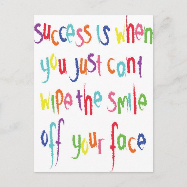 Success is when you postcard (Front)