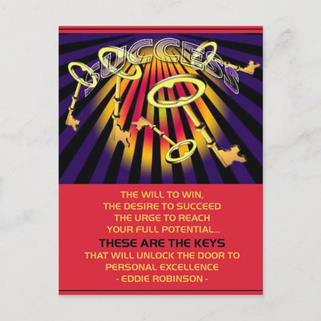 success keys postcard (Front)