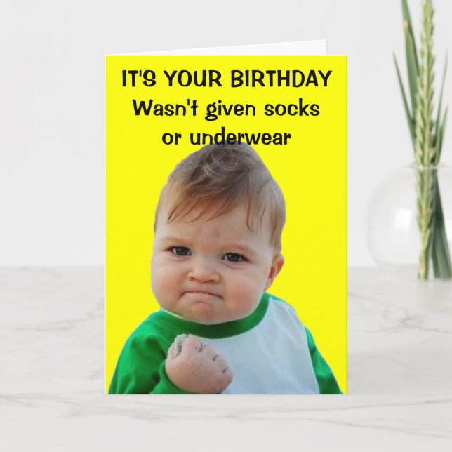 Success kid birthday card (Front)