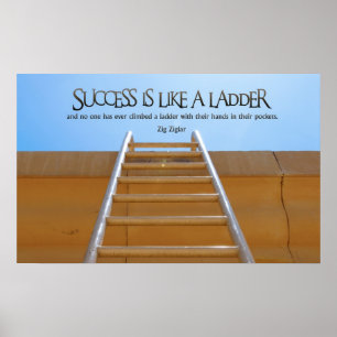 Success Like Ladder Inspirational Poster Print
