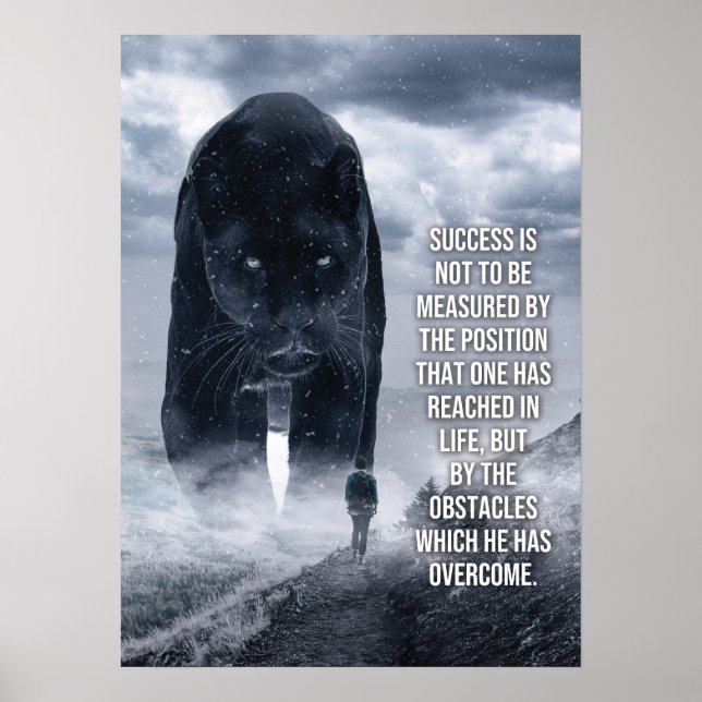 Success Measured By Obstacles - Gym, Hustle Poster (Front)
