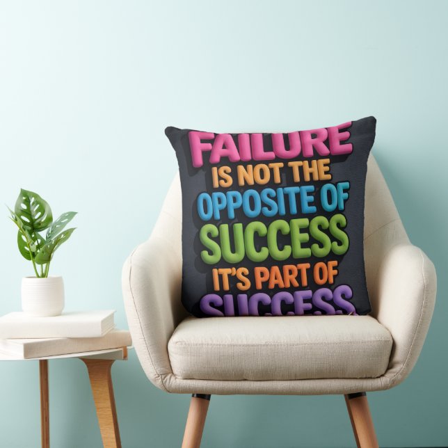 Success Mindset Motivational Quote Pillow (Chair)