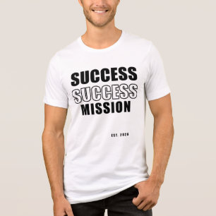 Success Mission Est. 2028 Typography T-Shirt Tri-Blend Shirt