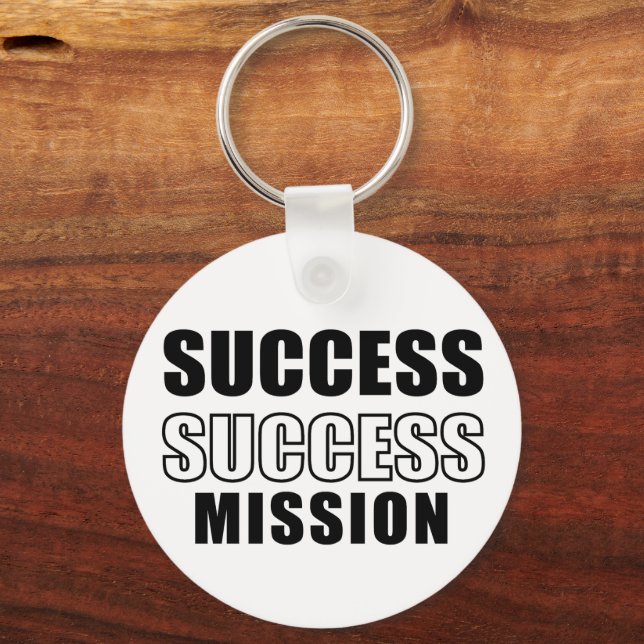 Success Mission Motivational Keychain (Front)