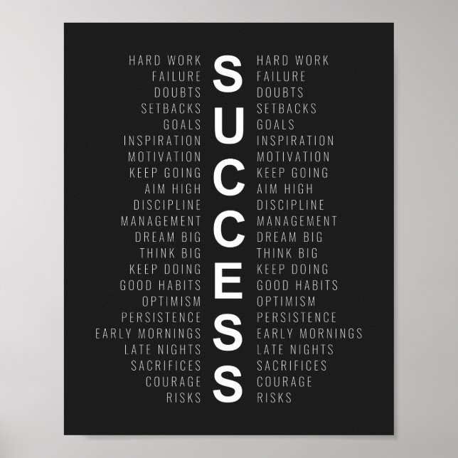 Success | Motivational Quote Poster (Front)