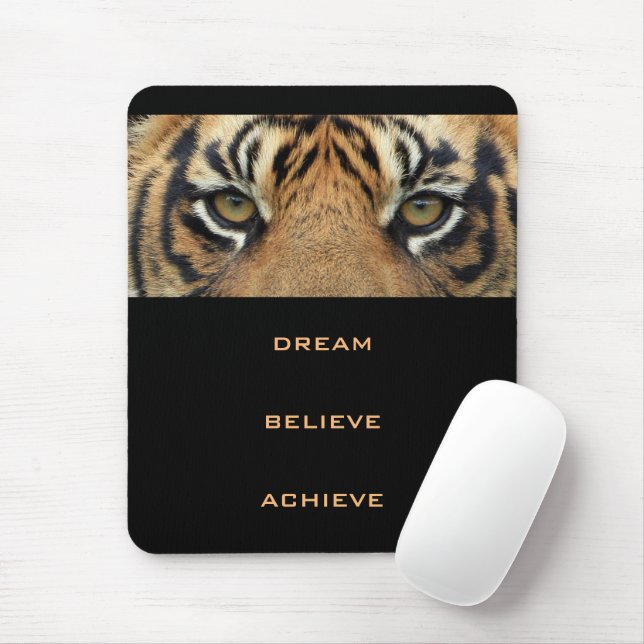 Success Motivational Quote Tiger Modern Vertical Mouse Pad (With Mouse)