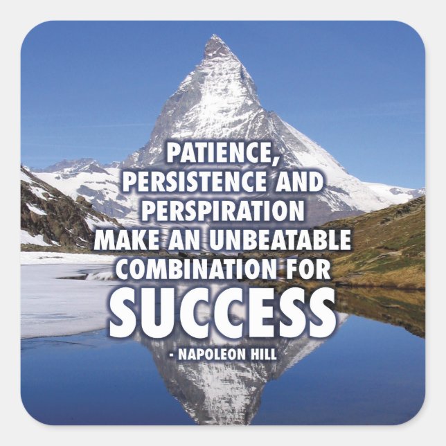 SUCCESS - Motivational Square Sticker (Front)