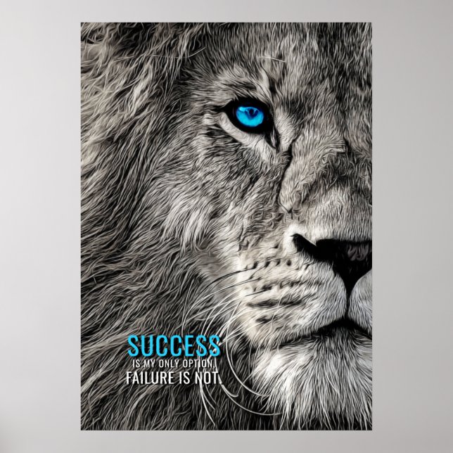 Success My Only Option Motivational Quote Poster (Devant)