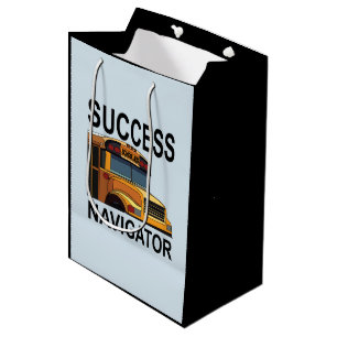 Success Navigator School Bus Driver Medium Gift Bag