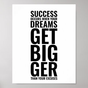 Success occurs   Motivational Quote Poster