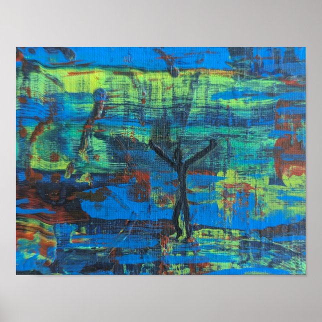 Success, or "Hey! I'm Over Here!" Abstract origina Poster (Front)